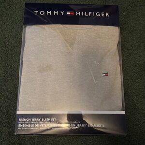Tommy Hilfiger men's small French Terry Sleep Set. Shirt and pants